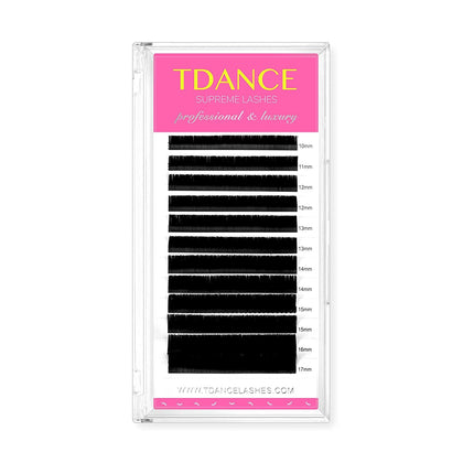 TDANCE Classic Lash Extensions Premium D Curl 0.05mm Thickness Semi Permanent Volume Eyelash Extensions Professional Salon Use Mixed 10-17mm Length In One Tray (D-0.05,10-17mm)