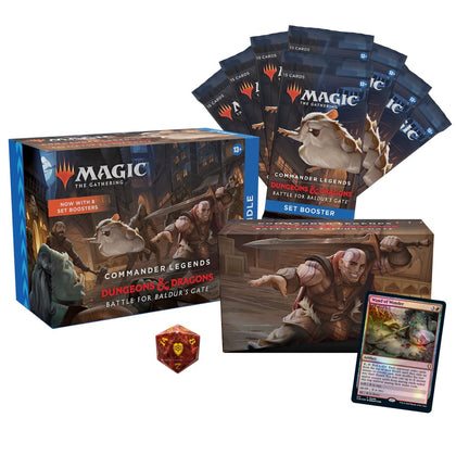 Magic: The Gathering Commander Legends: Battle for Baldurs Gate Bundle | 8 Set Boosters + Accessories