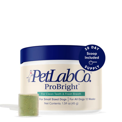 PetLab Co. ProBright Dental Powder for Dogs - Tailored Teeth Cleaning Made Easy - Select from 3 Formulas Tailored for Small, Medium or Large Dogs