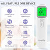 Rongfeng Thermometer,Baby Thermometer,Forehead Thermometer,Ear Thermometer 2 in 1 Surface Mode Infrared Thermometer with 40Memory Function, Ideal for Whole Family (White)