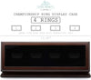 Chez Monett Championship Ring Display Case Big Ring Storage Box (Espresso, 4 Slots)