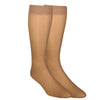 NuVein Sheer Compression Stockings for Women, 8-15 mmHg Support, Light Denier, Knee High, Closed Toe, Beige, Large