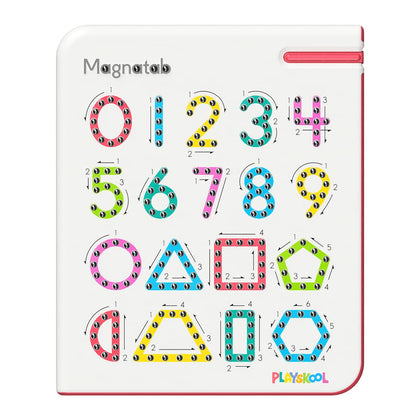 Playskool Magnatab - Numbers and Shapes - Magnetic Board Toy Letter Tracing for Toddlers Learning and Sensory Drawing - for Kids Ages 3 and Up