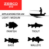 Zebco 202 Spincast Fishing Reel, Size 30 Reel, Right-Hand Retrieve, Durable All-Metal Gears, Stainless Steel Pick-up Pin, Pre-Spooled with 10-Pound Zebco Fishing Line, Black, Clam Packaging