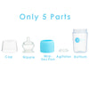 PopYum 9 oz Blue Anti-Colic Formula Making/Mixing/Dispenser Baby Bottles, 3-Pack (with #2 Nipples)