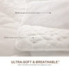 Oaken-Cat Down Alternative Comforter, All Seasons Ergonomic Full/Queen Bed Comforter - Ultra-Soft Plush Cloud Fluffy Microfiber Quilted Medium Warm Duvet Insert, White