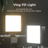 VL-81 LED Video Light w Softbox, Portable Light for Photography Cold Shoe On-Camera Video Lights CRI95+ 3200K-5600K Bi-Color 3000mAh Rechargeable Dimmable Vlog Light for DSLR Camera Gopro