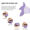 Deacocal Eyeliner Stencils 4Pcs Reusable Silicone Eyeliner Aid Mascara Shield Eyeliner Eyelash Eyeshadow Lipstick Applicator Guide Tool Multifunctional Eye Makeup Tool Easy to Use (Purple)