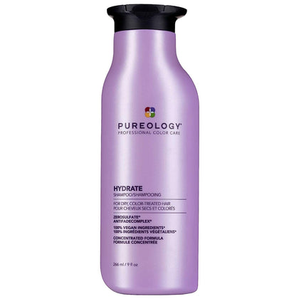 Pureology Hydrate Moisturizing Shampoo | Softens and Deeply Hydrates Dry Hair | For Medium to Thick Color Treated Hair | Sulfate-Free | Vegan , 9 Fl Oz