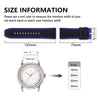 Narako Silicone Watch Bands Divers Model Replacement Rubber Watch Strap 20mm 22mm 24mm 26mm Waterproof Line Bicolor Silver Buckle for Men and Women Sport (20mm, Blue)