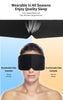 BLSSNZ Sleep Masks for Women Man,Light Blocking Sleep Mask for Side Sleeper,Soft Dual-Sided All-Season Eye Mask for Sleeping,Blindfold with Adjustable Velcro for Travel,Nap,Yoga,Black