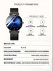 BESTKANG Men's Fashion Minimalist Wrist Watch Waterproof Watches Simple Ultra Thin Watches Analog Quartz Date with Stainless Steel Mesh Band (Black Blue Gold)