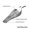 BLACK+DECKER dustbuster QuickClean Cordless Handheld Vacuum, White (HNVC215B10)