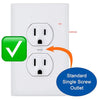 6-Pack Safety Innovations Self-Closing Outlet Covers (For Center Screw Outlets Only) - An Alternative To Wall Socket Plugs for Child Proofing Outlets, (1-Screw), (White)