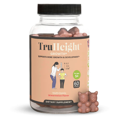 TruHeight Gummies - Natural Height Growth for Kids & Teens - Pediatric Recommended Height Maximizer with Ashwaganda & Calcium - Height Increase Vitamins, Bone Strength Supplement for Ages 5+