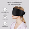 100% Mulberry Silk Sleep Mask Eye Mask for Man and Woman with Adjustable Headband, Full Size Large Sleep Mask & Blindfold for Total Blackout for All Night Sleep, Travel & Nap- Black