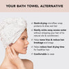 Kitsch Microfiber Hair Towel Wrap for Women - Quick Dry Towel | Microfiber Towel for Hair | Hair Drying Towel Wrap for Long Hair| Hair Towels | Hair Turban Towel for Wet Hair (Micro Dot)