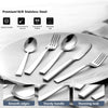 10PCS Kzovone Silverware Set, Stainless Steel Extra thick Square Flatware Set, Food-Grade Cutlery Tableware Set, Mirror Finish (10-Piece)