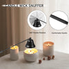 5 in 1 Candle Accessory Set, Candle Wick Trimmer Cutter, Candle Snuffer & Candle Wick Dipper,USB Electric Lighter And Storage Tray Plate for Candle Lover Gift, Stainless Steel Candle Care Kit (Black)