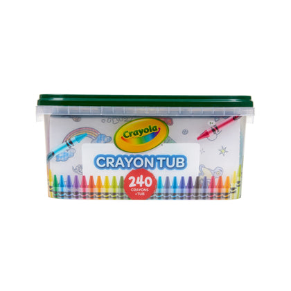 Crayola Crayon Tub (240 Ct), Bulk Crayon Set for Classrooms, Kids Coloring Supplies, Holiday Gifts for Kids, Ages 3+ [Amazon Exclusive]