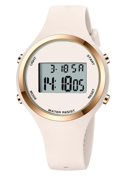 XCZAP Outdoor Sport Watches Alarm Clock 5Bar Waterproof LED Digital Watch?AllOffWhite?