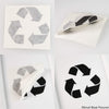 Recycle and Trash Sticker Logo Style Symbol to Organize Trash cans or Garbage containers and Bins - Contour Cut Decal Sticker (XSmall, Metallic Black)