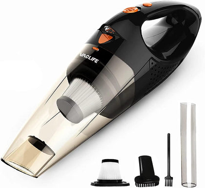 VacLife Handheld Vacuum, Car Hand Vacuum Cleaner Cordless, Mini Portable Rechargeable Vacuum Cleaner with 2 Filters, Orange (VL189)