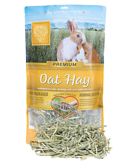 Small Pet Select Oat Hay Pet Food, Delightful Treat for Rabbits, Guinea Pigs and Other Small Animals, Food Additive for Picky Eaters, 12 OZ
