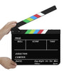 Flexzion Acrylic Plastic Clapboard Director's Clapper Board Dry Erase Cut Action Scene Slateboard for Hollywood Camera Film Studio Home Movie Video 10x12