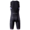 MY KILOMETRE Mens Triathlon Tri Suit with 2 Big Side Pockets Triathlon Racing Suit with Front Zip Gray