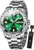 OLEVS Men's Watch Tech Mecha Style Fashion Luxury Big Dial Stainless Steel Luminous Waterproof Wrist Watch