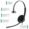 Yealink Phone Headsets for Office Phones YHS34 Lite QD to RJ9 Wired Headset for Yealink Compatible with Poly Snom Grandstream Phones Desk Landline Headset with Microphone -Mono/72g/2.1m Cable