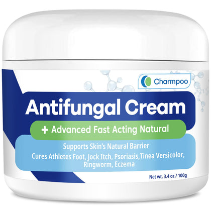 Antifungal Ringworm Cream- Treats Stubborn Ringworm, Jock Itch, Eczema, Tinea Versicolor, Athletes Foot for Humans, Anti Fungal Skin Cream 3.53 oz