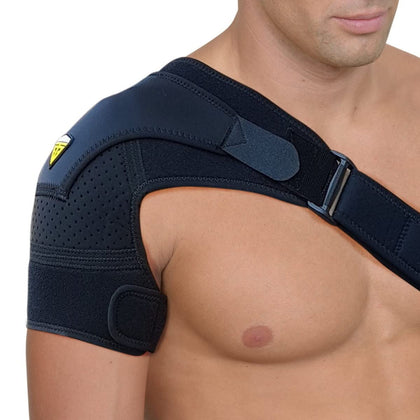 Shoulder Brace for Torn Rotator Cuff - 4 Sizes - Sleeve Wrap for Pain Relief, Support, Compression, Stability and Recovery - Fits Left and Right Arm, Men & Women (Black, Large/X-Large)