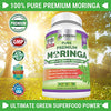 FRESH HEALTHCARE Moringa Oleifera 180 Capsules - 100% Pure Leaf Powder - 3 Month Supply - Non GMO and Gluten Free - Complete Green Superfood Supplement - Energy, Metabolism and Immune Support