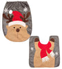 HESHIFENG. party & accessories Christmas Snowman Santa Deer Toilet Seat Cover and Rug Set Christmas Bathroom Decorations (Style 9)