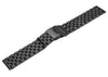 SINAIKE 18mm Black Watch Band Premium Solid Stainless Steel Metal Replacement Bracelet Strap for Men's Women's Watch