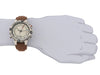 Timex Men's T2N721 Intelligent Quartz Compass Tide Temperature Silver Case Brown Strap Watch