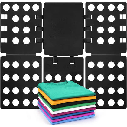 T Shirt Folding Board Shirts Clothes Folder Durable Plastic Laundry Boards,10.23 * 7.88 * 1.18 inches Black