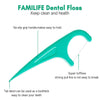 FAMILIFE Floss Picks, 240 Count Mint Dental Floss Picks, Tooth Picks Flossers with 4 Travel Handy Cases, Helps to Fight Tooth Decay and Keep Your Teeth Clean, Floss Sticks for Family