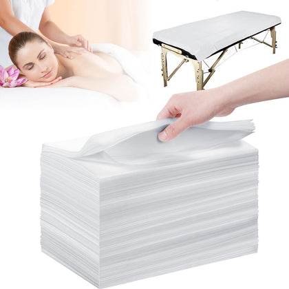MVSUTA 50PCS White Disposable Bed Sheets 31