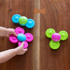 Fat Brain Toys Whirly Squigz - 3 Silicone Spinners for Toddlers & Kids, 10 mos+