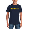 AS01 - Michigan Wolverines Basic Block T Shirt - X-Large - Navy
