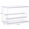 CECOLIC Acrylic Display Case Clear Display Storage Box Countertop Cube for Collectibles, Action Figures, Miniature Figurines Dustproof Protection Storage & Organizing (White, 12.4x7x8.6in)