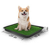 GoldOuya 23 * 19in Pet Potty Grass Mat with Tray, Complete Potty System for Indoor/Outdoor Puppy Training, Reusable Pet Litter Box Training Pads is Easy to Clean Good and Use