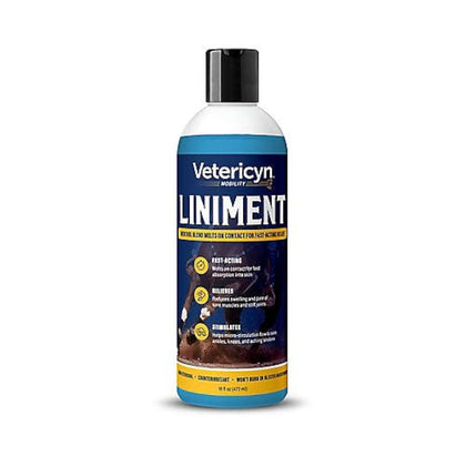 Vetericyn Equine Liniment for Fast-Acting Relief of Muscles and Joints - Menthol-Based Topical Analgesic for Horses - 16 Ounces,Blue
