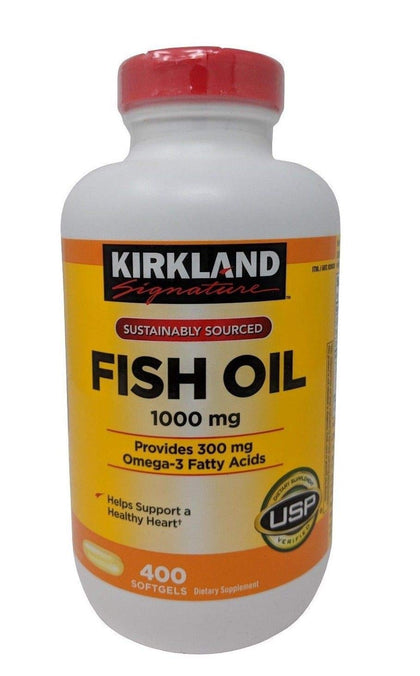Kirkland Signature Fish Oil Concentrate with Omega-3 Fatty Acids, 400 Softgels, 1000mg