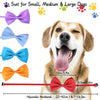 50Pcs Dog Bow Ties with Adjustable Collar, Puppy Neckties Cat Collars, Pet Grooming Accessories (Assorted Color) (Assorted Color)