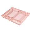Backerysupply Set Of 12 Pink Color Plastic Desk Drawer Organizers For Makeup Bathroom Office Kitchen Vanity Drawer Storage Box Container