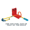 Hot Wheels Track Builder Unlimited Playset Fuel Can Stunt Box, 14 Component Parts & 1:64 Scale Toy Car
